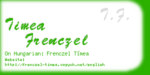 timea frenczel business card