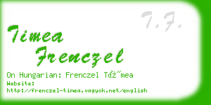 timea frenczel business card